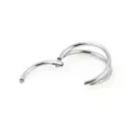 Silver-Tone 2-Row Hinged Hoop Nose Ring - 20 Gauge at Spencer's