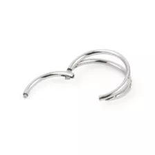 Silver-Tone 2-Row Hinged Hoop Nose Ring - 20 Gauge at Spencer's