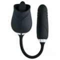 Black Secret Garden 2 in 1 Thrusting Massager - Hott Love Extreme at Spencer's