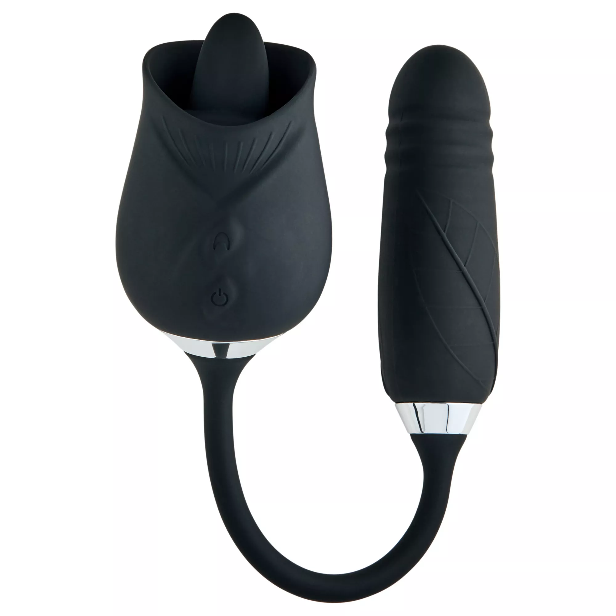 Black Secret Garden 2 in 1 Thrusting Massager - Hott Love Extreme at Spencer's
