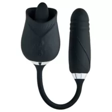 Black Secret Garden 2 in 1 Thrusting Massager - Hott Love Extreme at Spencer's
