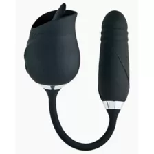 Black Secret Garden 2 in 1 Thrusting Massager - Hott Love Extreme at Spencer's
