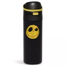 Jack Skellington Black and Yellow Flip Top Water Bottle 24 oz. - The Nightmare Before Christmas at Spencer's