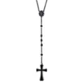 Black Chain Rosary Necklace at Spencer's