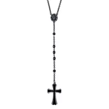Black Chain Rosary Necklace at Spencer's