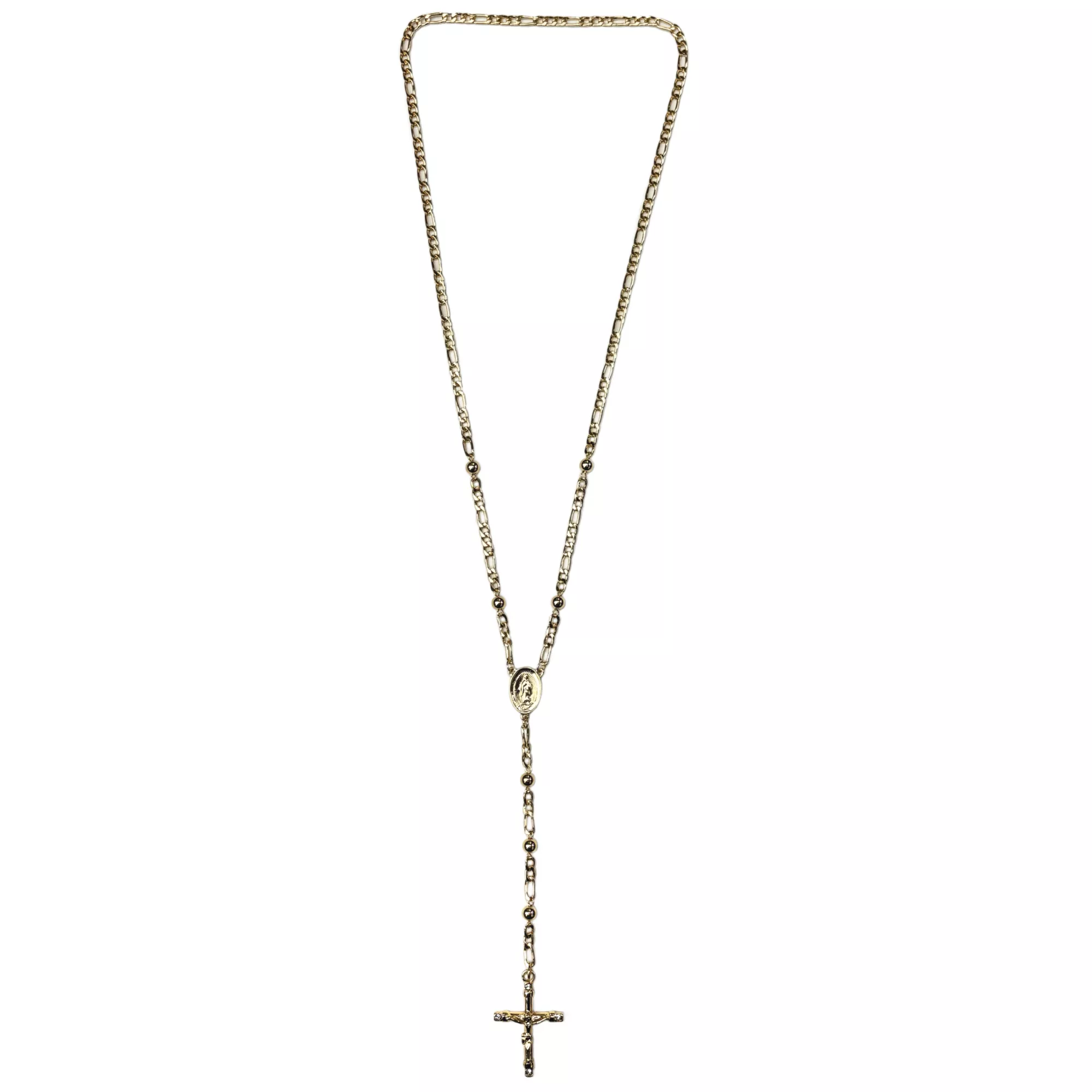 Goldtone Chain Rosary Necklace at Spencer's