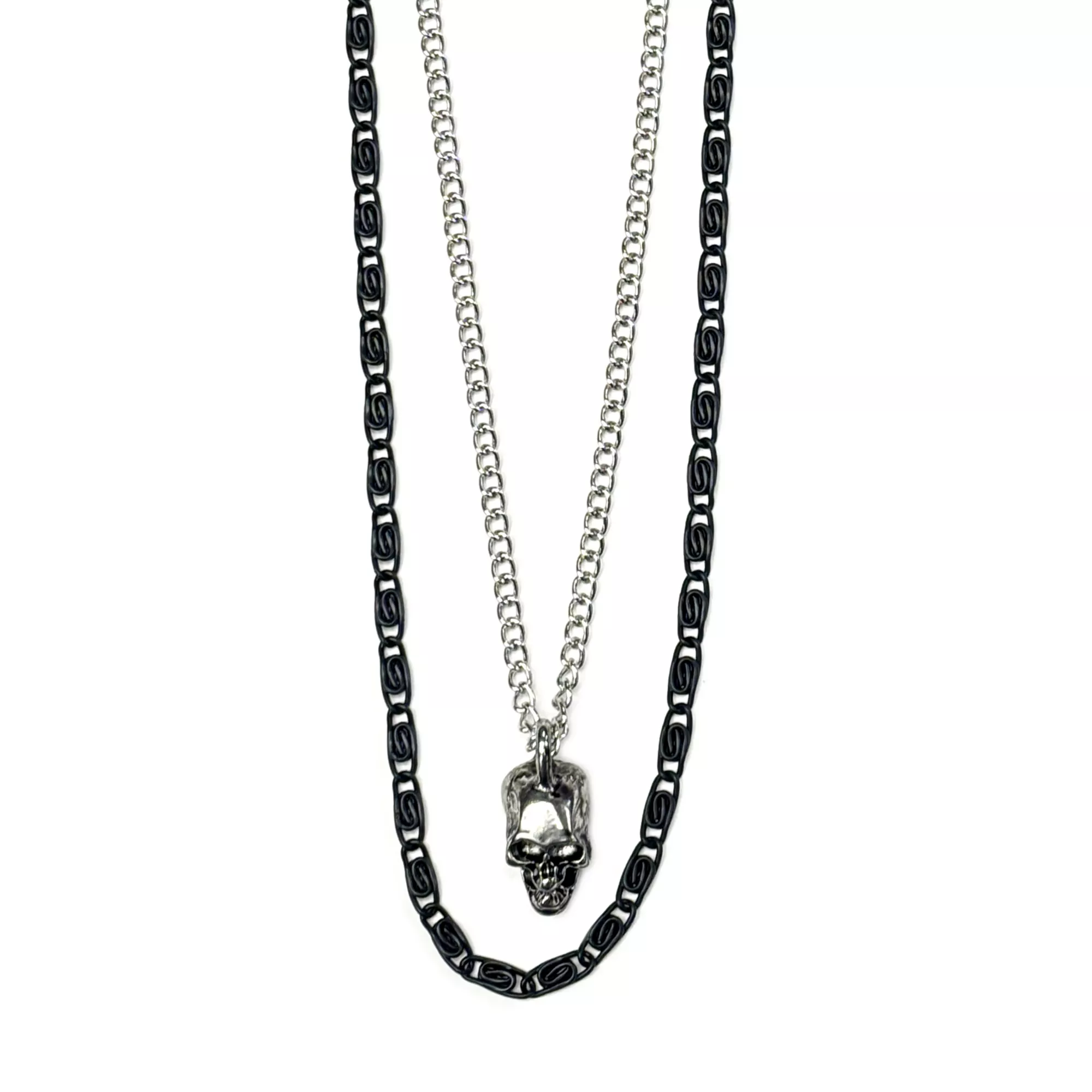 Skull Chain Necklace Set at Spencer's