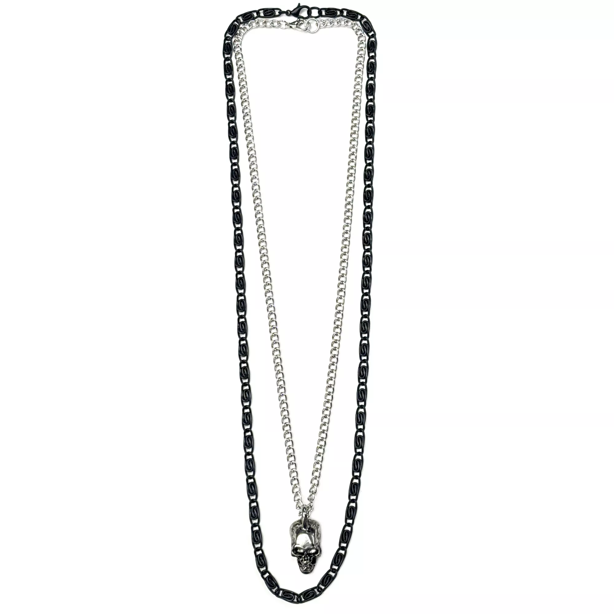 Skull Chain Necklace Set at Spencer's