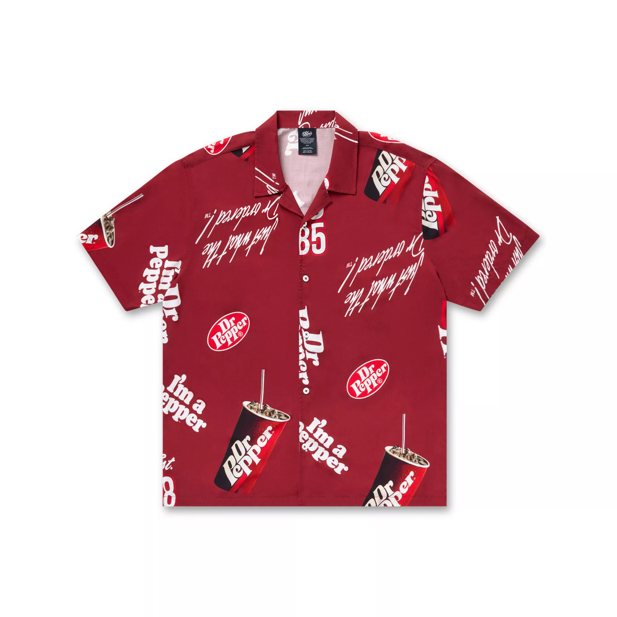 Dr. Pepper Woven Button Up Shirt at Spencer's