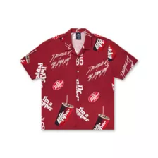 Dr. Pepper Woven Button Up Shirt at Spencer's