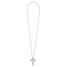 Gothic Cross Silver-Tone Necklace at Spencer's