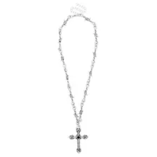 Barbed Wire Cross Necklace at Spencer's