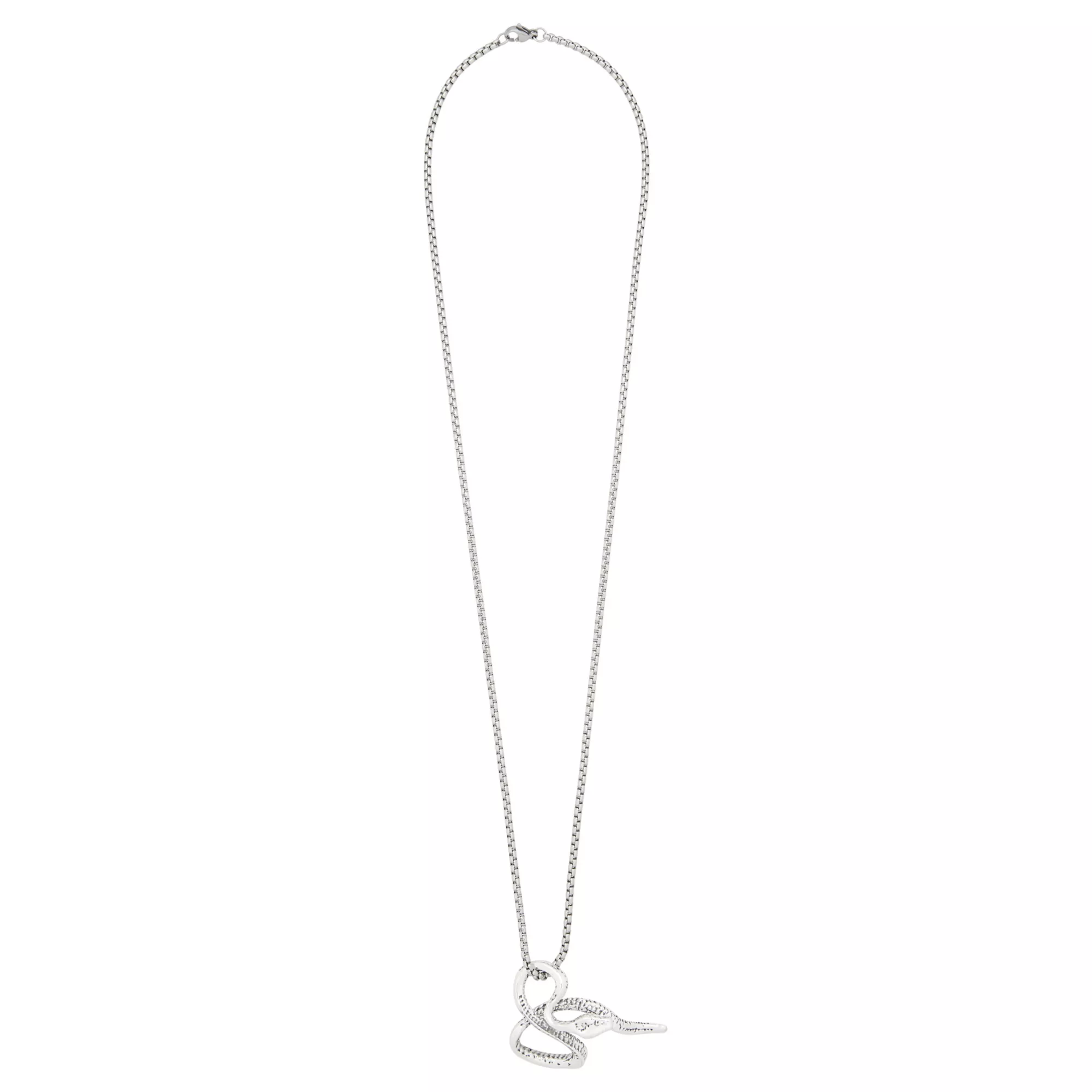 Twisted Snake Silver-Tone Necklace at Spencer's