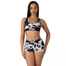 PSD Cow Print Sports Bra at Spencer's