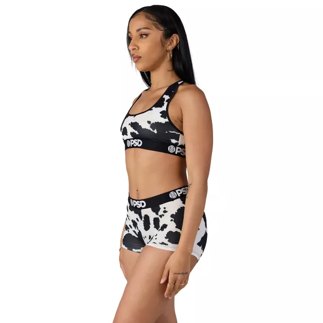 PSD Cow Print Sports Bra at Spencer's