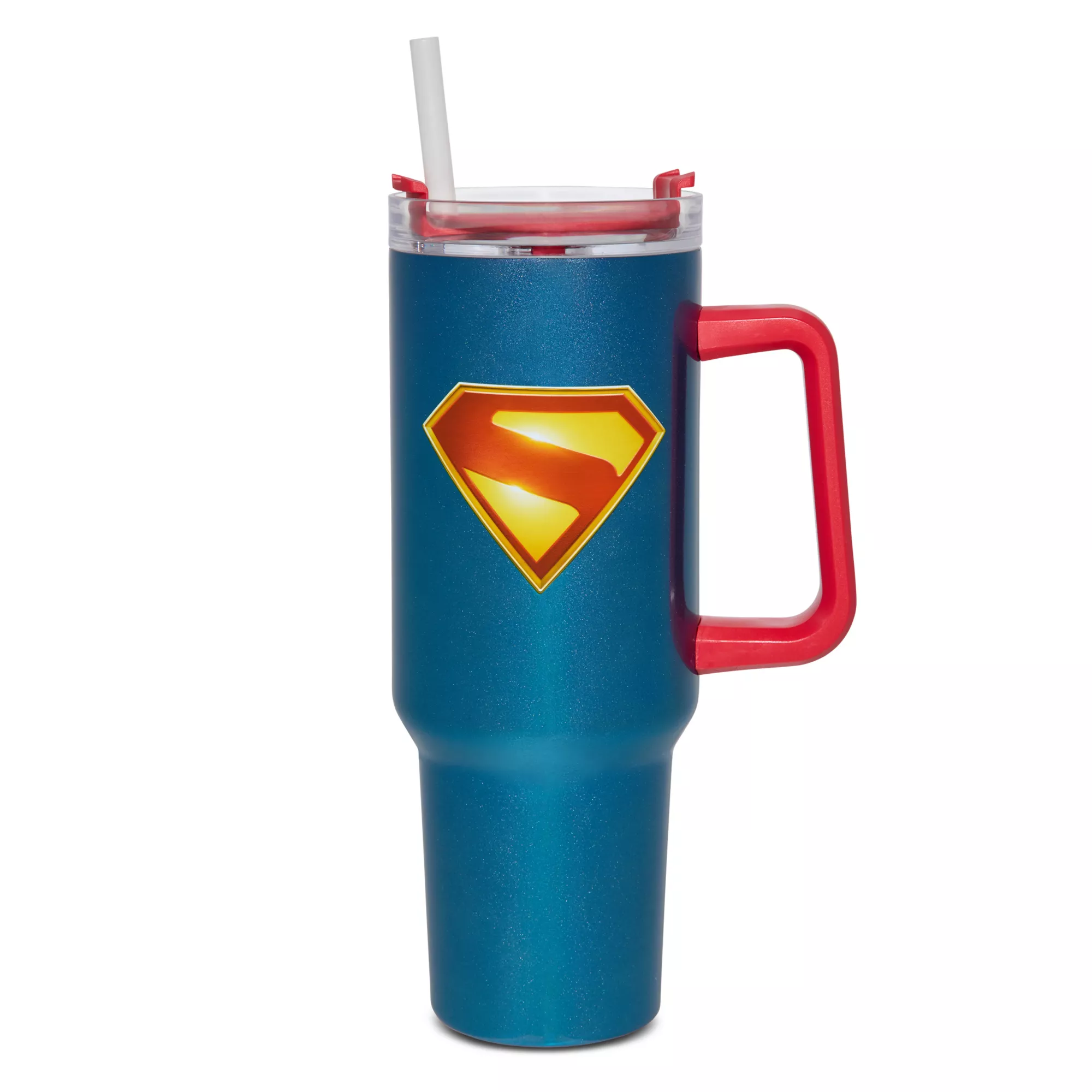 Superman 2025 Logo Travel Tumbler with Straw - 40 oz. at Spencer's