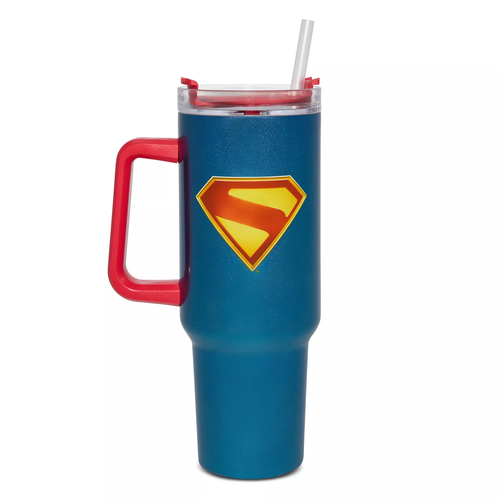 Superman 2025 Logo Travel Tumbler with Straw - 40 oz. at Spencer's
