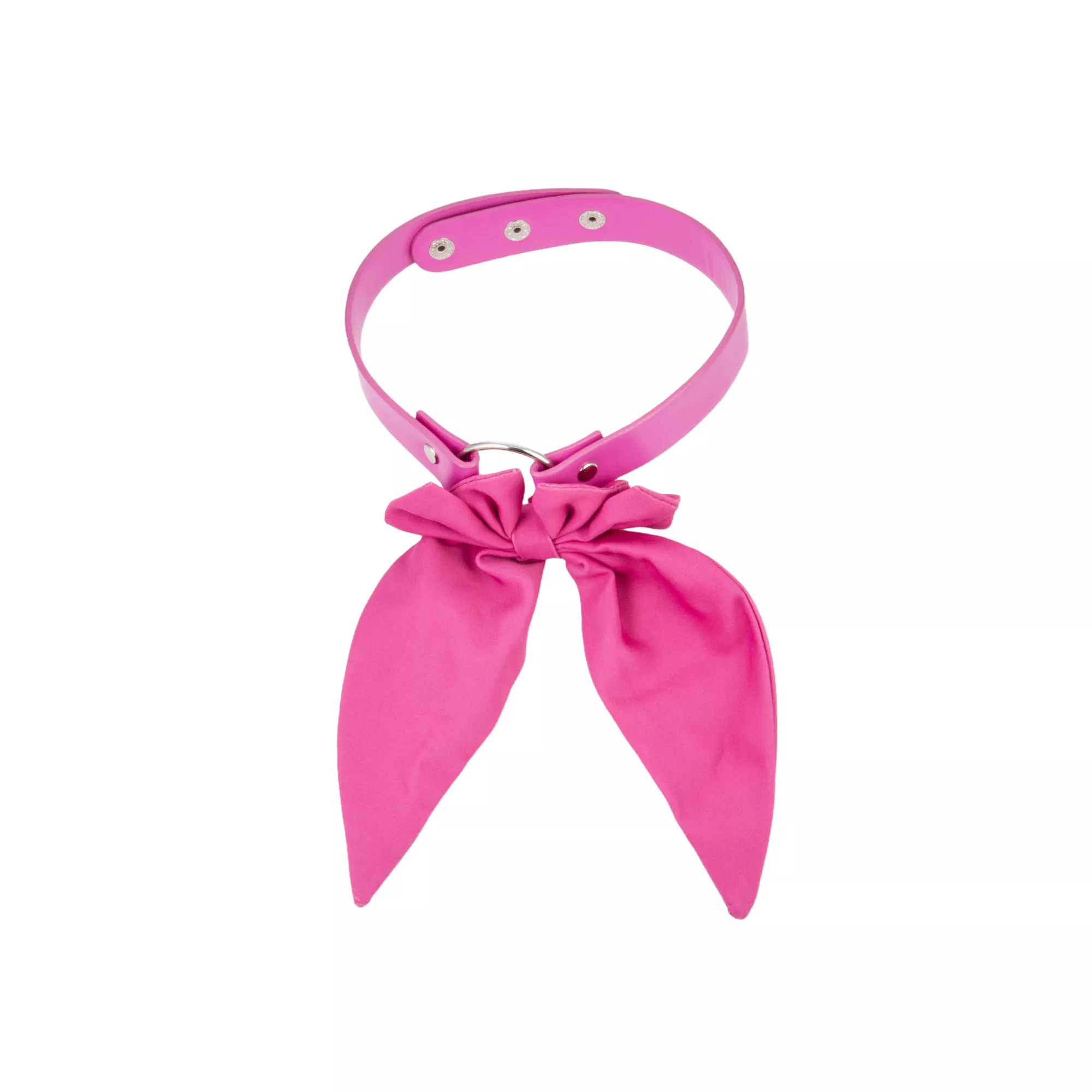 Oversized Pink Bow Choker Necklace at Spencer's