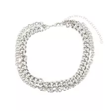 Silvertone Chain Choker Necklace at Spencer's