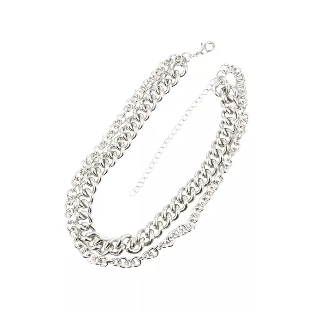 Silvertone Chain Choker Necklace at Spencer's