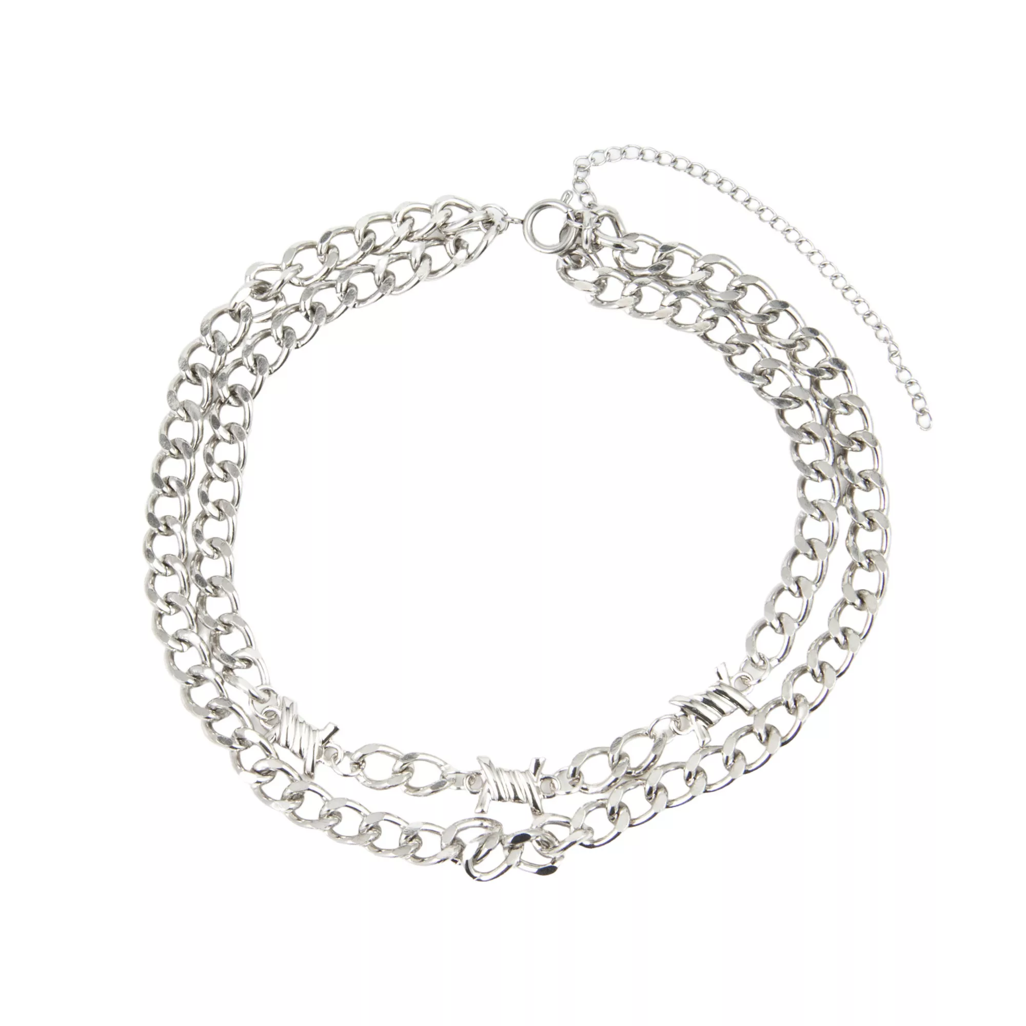 Barbed Wire Chain Choker Necklace at Spencer's