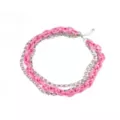 Pink 3 Row Chunky Chain Necklace at Spencer's