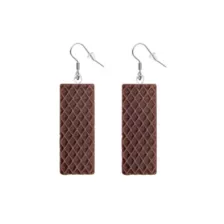 Chocolate Wafer Dangle Earrings at Spencer's