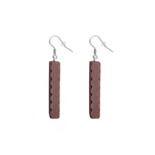 Chocolate Wafer Dangle Earrings at Spencer's