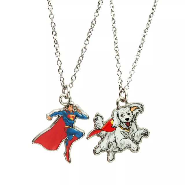 Superman and Krypto Best Friend Necklace Set at Spencer's