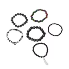 Multi-Pack Novelty Beaded Bracelets - 6 Pack at Spencer's