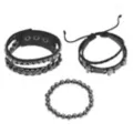 Multi-Pack Layered Punk Bracelets - 3 Pack at Spencer's