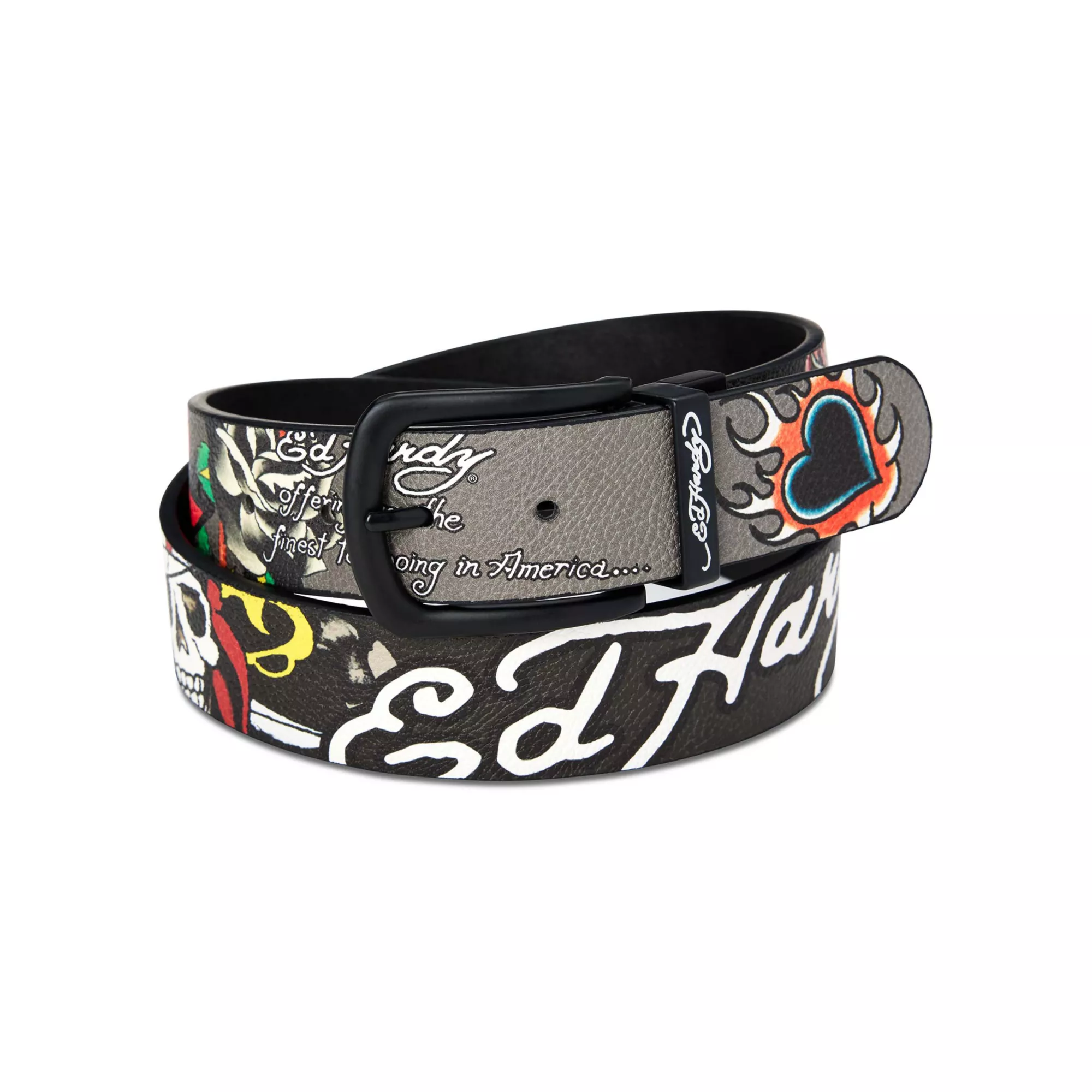 Nautical Tattoo Print Belt - Ed Hardy
