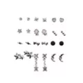 Multi-Pack Coffin Moth Star Stud Earrings - 12 Pair at Spencer's