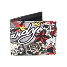 Ed Hardy Skull Tattoo Bifold Wallet at Spencer's