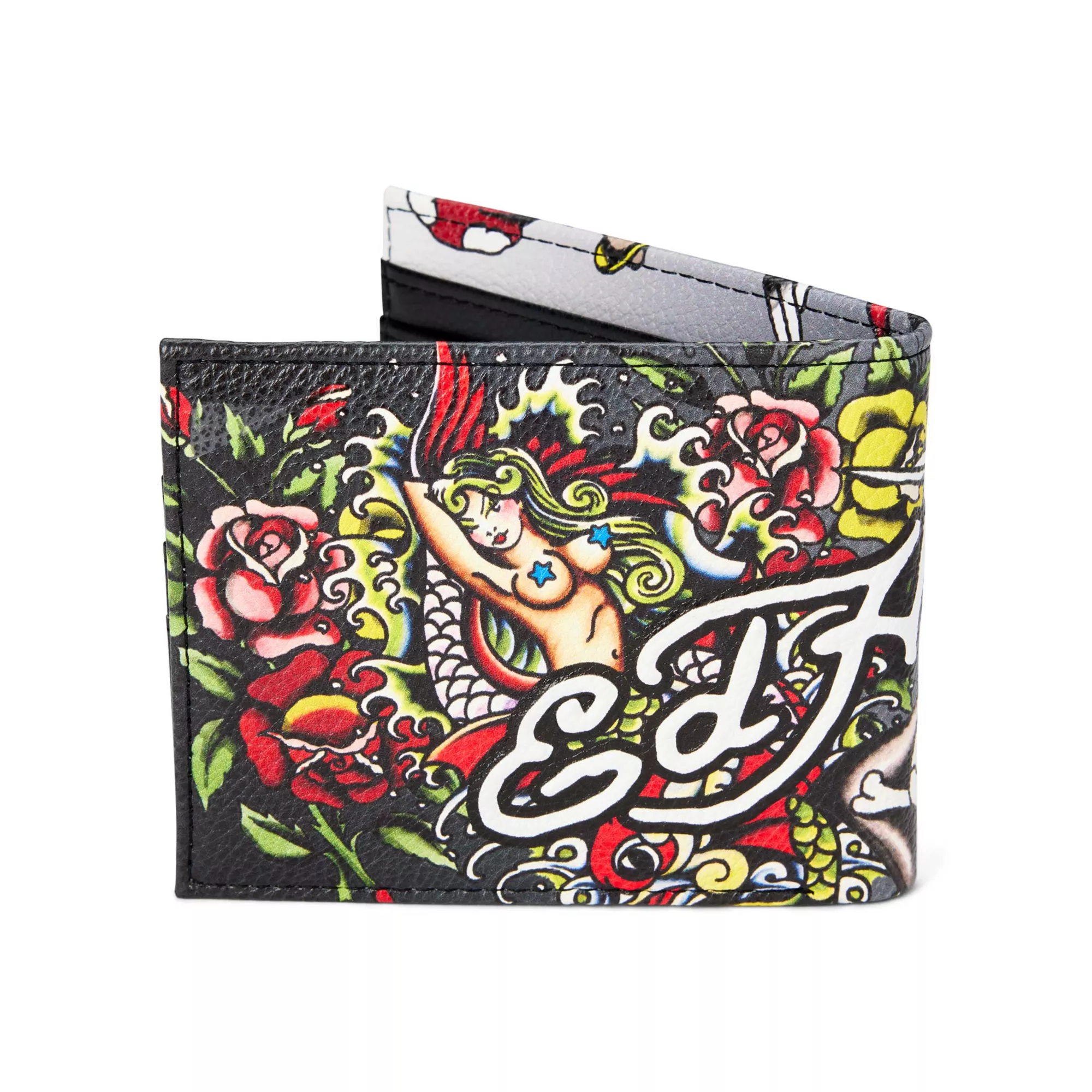 Ed Hardy Skull Tattoo Bifold Wallet at Spencer's
