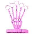 Pink Skeleton Five Finger Attached Ring Chain Bracelet at Spencer's