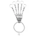 Barbed Wire Skeleton Hand Five Finger Attached Ring Chain Bracelet at Spencer's