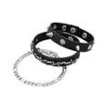 Multi-Pack Barbed Wire Spiked Bracelets - 3 Pack at Spencer's