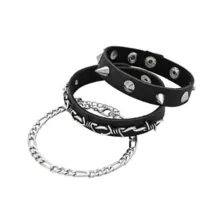 Multi-Pack Barbed Wire Spiked Bracelets - 3 Pack at Spencer's