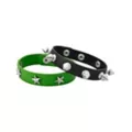 Multi-Pack Green and Black Star Spiked Bracelets - 2 Pack at Spencer's