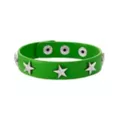 Multi-Pack Green and Black Star Spiked Bracelets - 2 Pack at Spencer's