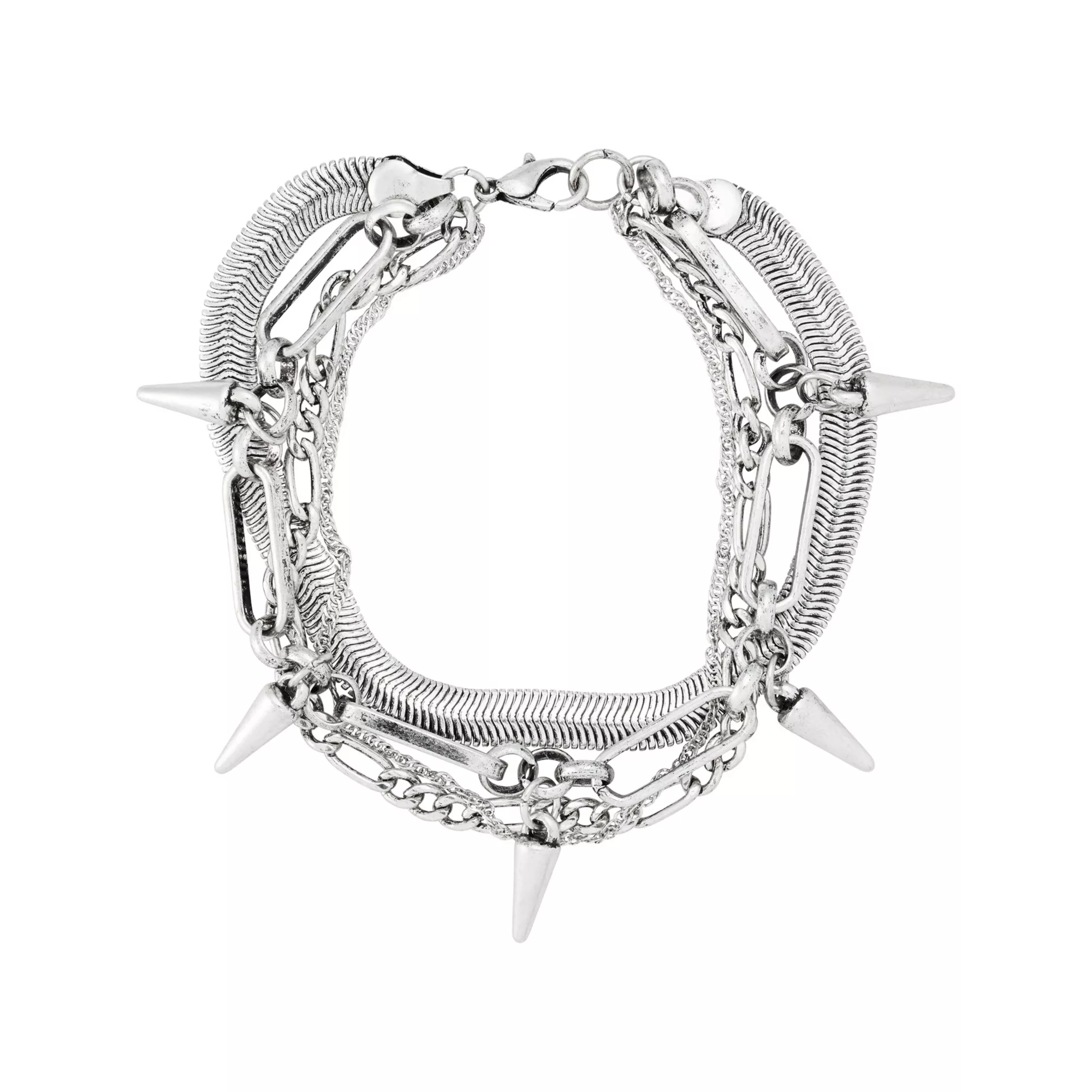Multi-Chain Spiked Bracelet