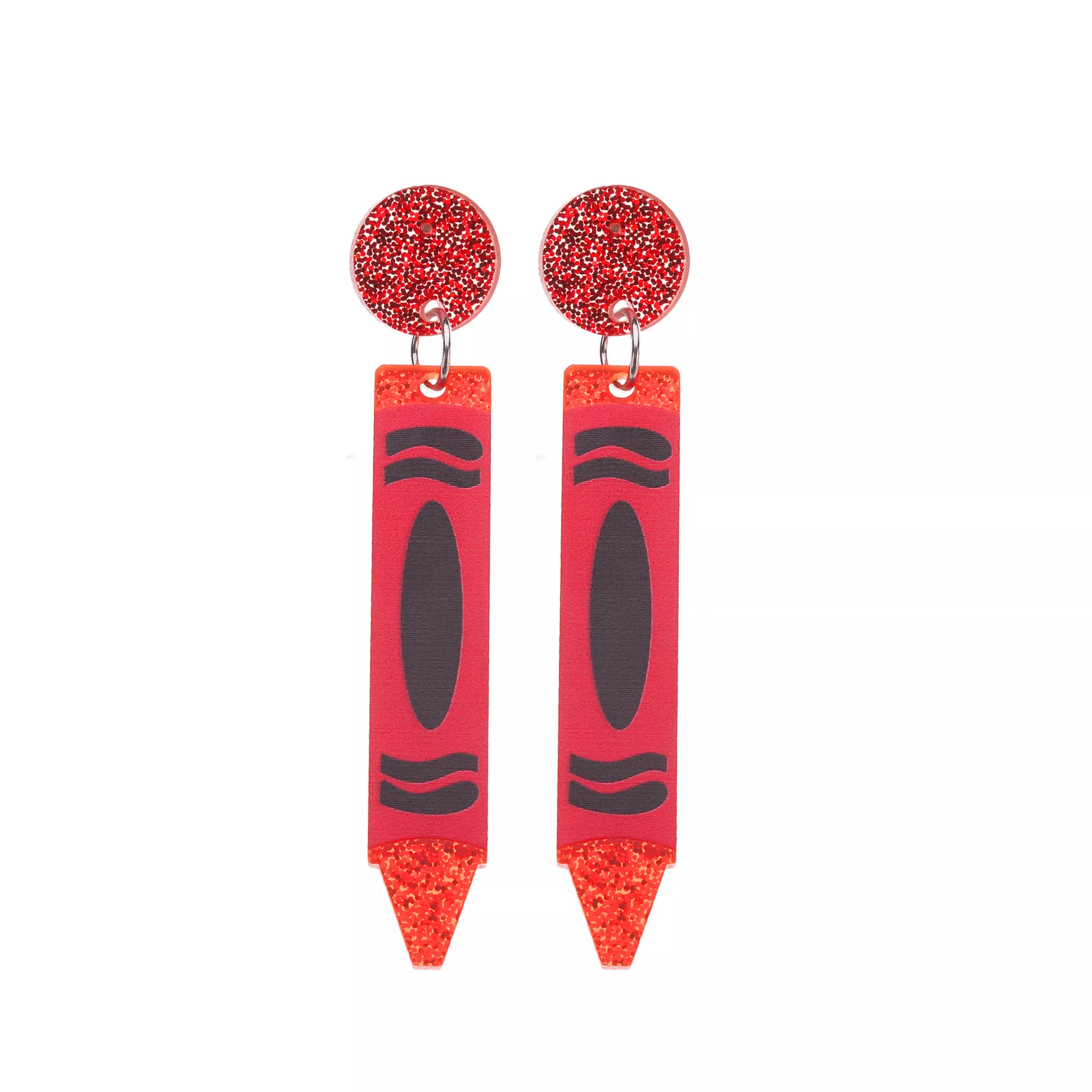 Red Crayon Dangle Earrings at Spencer's