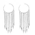 Chain Spike Hoop Dangle Earrings at Spencer's