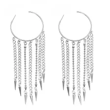 Chain Spike Hoop Dangle Earrings at Spencer's