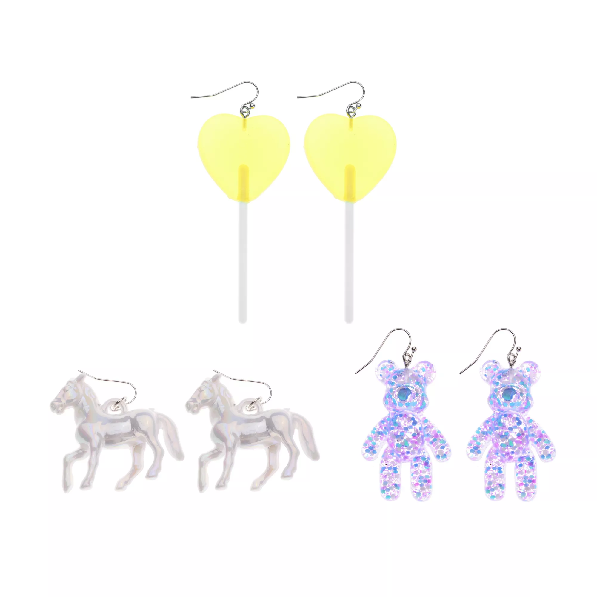 Multi-Pack Toybox Treasures Dangle Earrings - 3 Pack at Spencer's