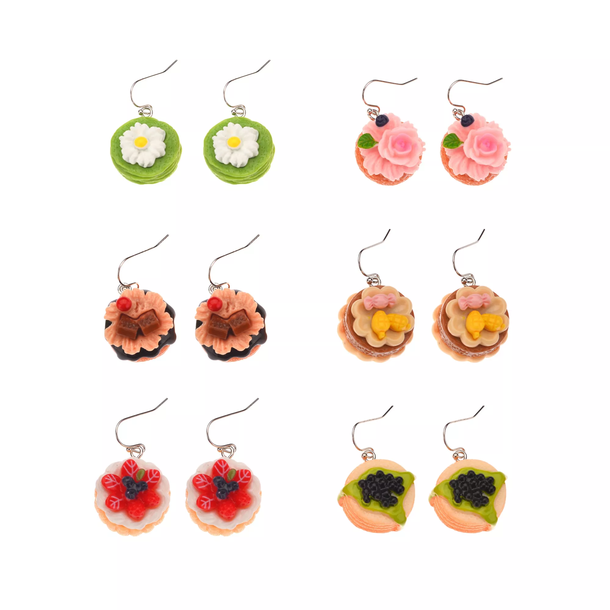 Multi-Pack Mini Cake Dangle Earrings -  6 Pair