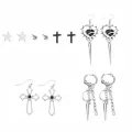 Multi-Pack Gothic Cross Dangle Earrings - 6 Pack at Spencer's