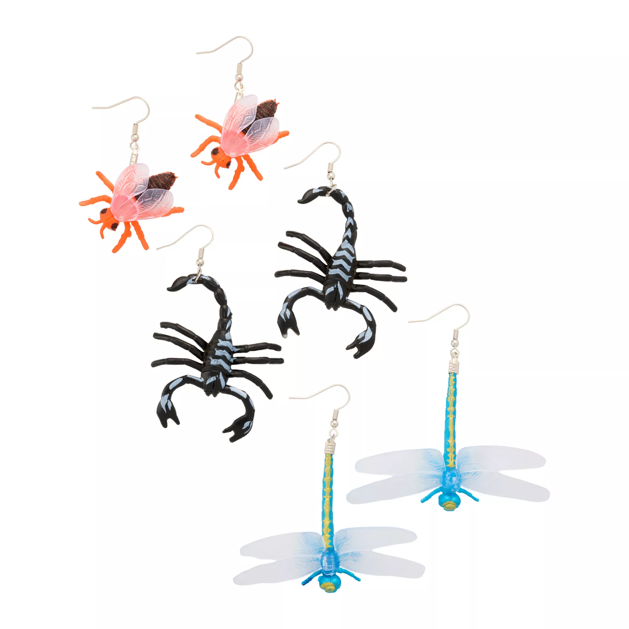 Multi-Pack Scorpion and Moth Dangle Earrings - 3 Pair at Spencer's