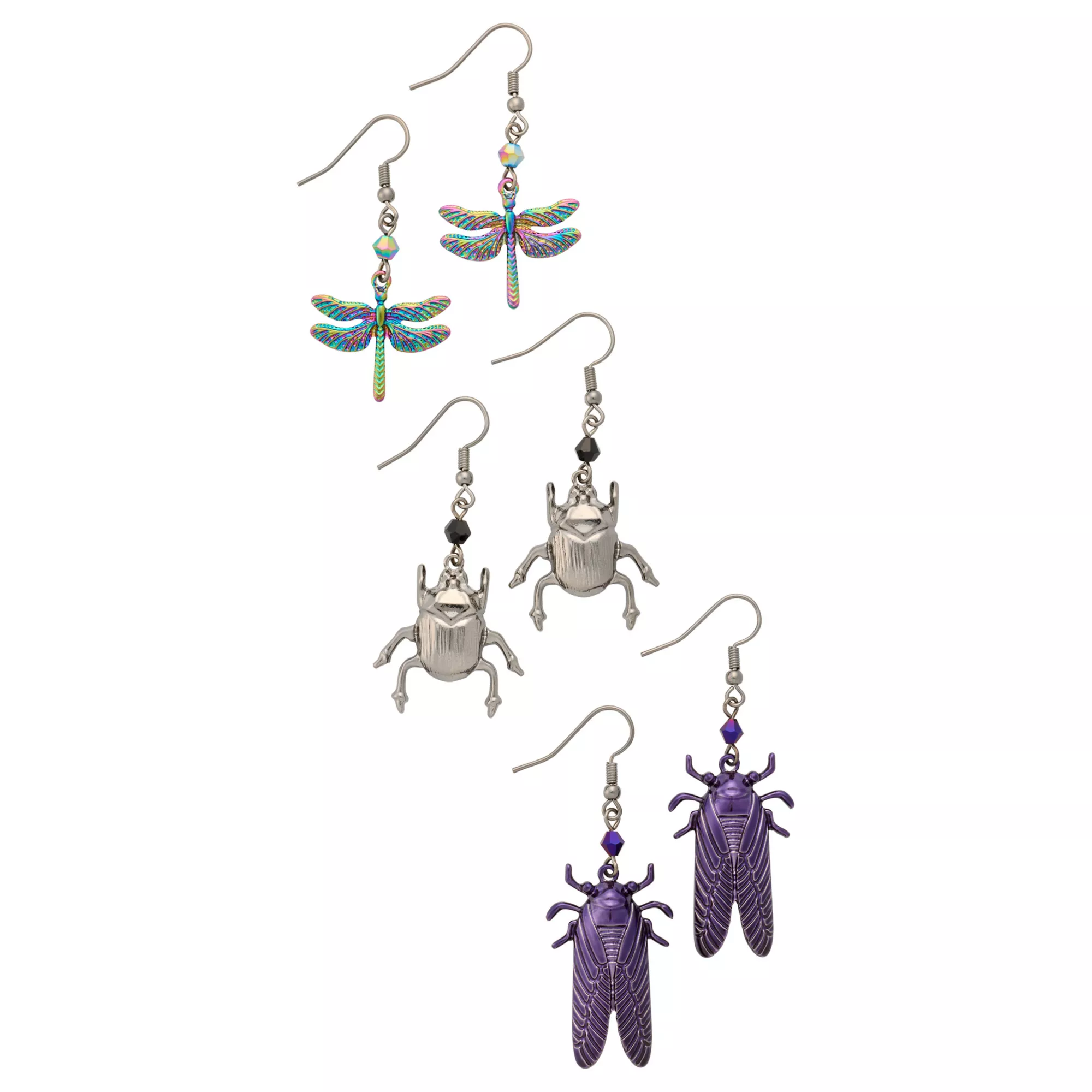 Multi-Pack Bug Dangle Earrings - 3 Pair at Spencer's